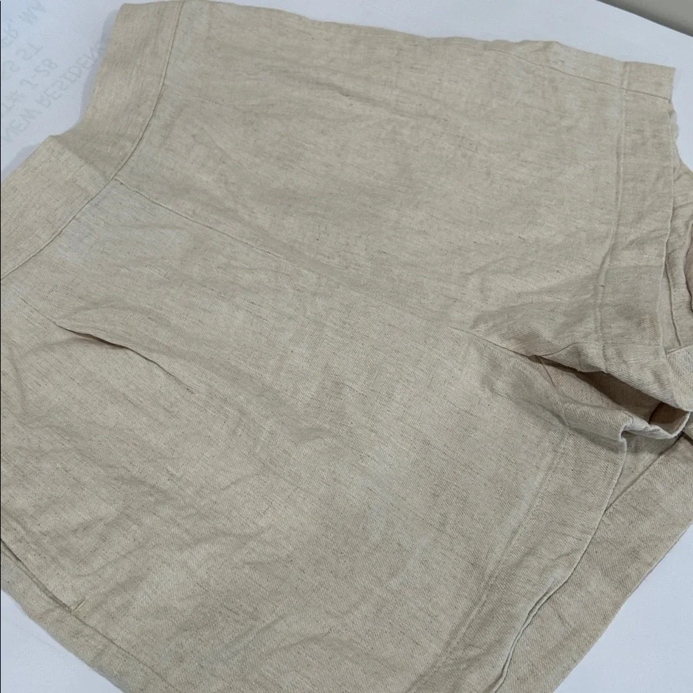 Madewell High Waist Linen Shorts - Light Tan - Picture 6 of 8